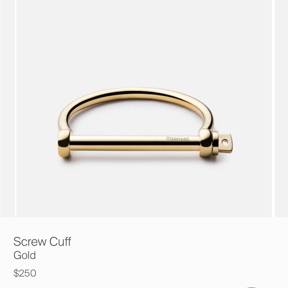 Miansai Screw Cuff in gold - Picture 3 of 3